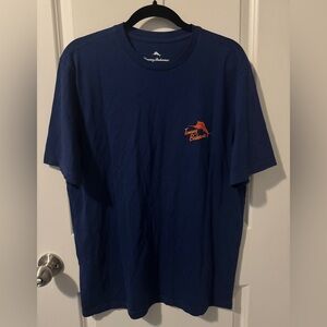 NWT Tommy Bahama Navy Blue Tee with Orange Logo Size Medium